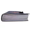 Jurnal Giftdeco AH09, piele de capra neagra, trandafirul vanturilor auriu, 200 pagini, 18 x 13 cm