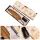 Set de caligrafie Giftdeco 7262 cu pana de gasca aurie, penita, cerneala si cutie cadou, 26,5 x 8 x 3 cm