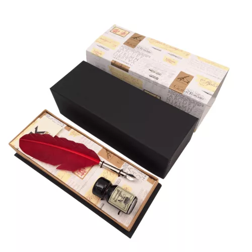 Set de caligrafie La Kaligrafica, metal, lungime 17,5 cm, stil clasic