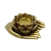 Suport pentru lumânare decorativ Giftdeco 311FJZ, mână, rășină, auriu, 11,5 x 9,4 x 4,8 cm