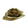 Suport pentru lumânare decorativ Giftdeco 311FJZ, mână, rășină, auriu, 11,5 x 9,4 x 4,8 cm