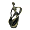 Figurină dansatoare Giftdeco E44446, rășină, auriu antichizat, 14,1 x 6,8 x 24,2 cm