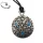 Colier Giftdeco EST34, motiv stele, finisaj argintiu, cristale albastre, 45-62 cm