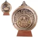 Astrolab decorativ Hemisferium H35, lemn, înălțime 24,5 cm, diametru 20 cm, stil modern, renaștere