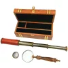 Set cadou retro Giftdeco NC102369, luneta, compas si lupa