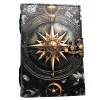 Busolă Giftdeco AH12, piele de capra și metal, 15 x 10 cm, stil retro, vintage, nautic