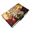 Jurnal Giftdeco AH13, piele de capra și metal, 15 x 10 cm, stil retro, vintage
