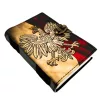 Jurnal Giftdeco AH13, piele de capra și metal, 15 x 10 cm, stil retro, vintage