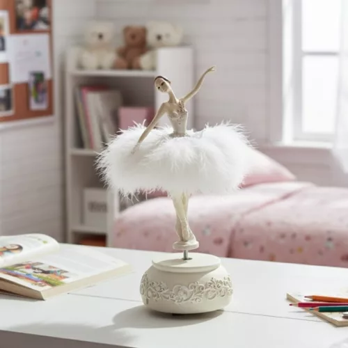 Cutie muzicală balerină Giftdeco MP-19009 – Lacul lebedelor, 23,5 cm