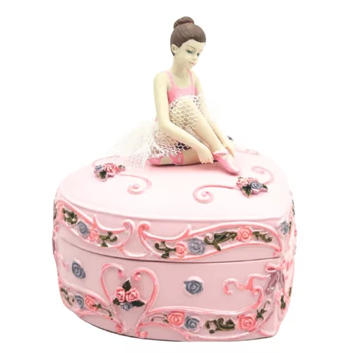 Casetă decorativa Giftdeco MP-19031, plastic și rășină, 12,5 x 11 x 9,5 cm, stil clasic