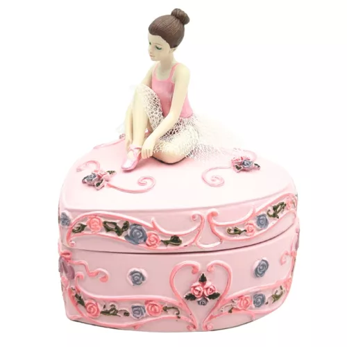 Casetă decorativa Giftdeco MP-19031, plastic și rășină, 12,5 x 11 x 9,5 cm, stil clasic
