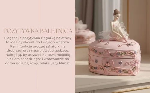 Casetă decorativa Giftdeco MP-19031, plastic și rășină, 12,5 x 11 x 9,5 cm, stil clasic