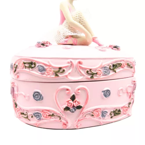 Casetă decorativa Giftdeco MP-19031, plastic și rășină, 12,5 x 11 x 9,5 cm, stil clasic