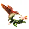 Casetă decorativă Giftdeco HX357 în formă de colibri, metal și cristale, 8 x 5,5 x 7 cm