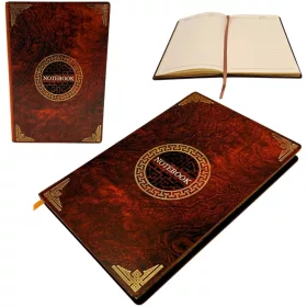   Caiet premium Giftdeco EE1, copertă din lemn, format A5, 108 pagini, maro