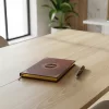 Caiet premium Giftdeco EE1, copertă din lemn, format A5, 108 pagini, maro