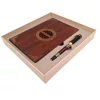 Set cadou premium Giftdeco EE2, notes A5 din lemn, pix si cutie