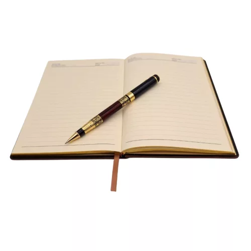 Set cadou premium Giftdeco EE2, notes A5 din lemn, pix si cutie