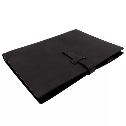 Jurnal A5 Giftdeco EE4 din piele naturala, negru, stil retro