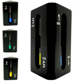   Clepsidră Giftdeco STW6, sticlă și MDF, înălțime 11 cm, stil minimalist, modern
