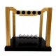 Pendul Newton decorativ Giftdeco YG130 – oțel și lemn, 15,5 x 14 x 13,5 cm