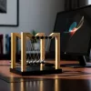 Pendul Newton decorativ Giftdeco YG130 – oțel și lemn, 15,5 x 14 x 13,5 cm