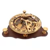 Busolă Giftdeco C064, alamă și lemn, diametru 11 cm, stil retro, nautic, clasic