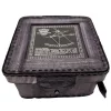 Sextant decorativ Giftdeco ST003 din alamă și piele, 13 x 12 x 6 cm