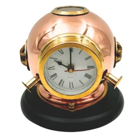   Busolă Giftdeco TC032, alamă și lemn, înălțime 16 cm, diametru 16 cm, stil retro, vintage, nautic