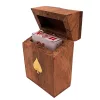Set de cărți Giftdeco DNU-2985 în cutie din lemn, simbol pică, 11 x 8 x 4,5 cm