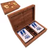 Set de jocuri Giftdeco DNU-2790, lemn, alama si plastic, 18 x 12 x 4 cm