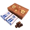 Set de jocuri Giftdeco DNU-2790, lemn, alama si plastic, 18 x 12 x 4 cm