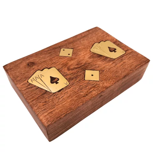 Set de jocuri Giftdeco DNU-2790, lemn, alama si plastic, 18 x 12 x 4 cm