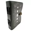 Jurnal Giftdeco H080, piele de capra și metal, 18 x 13 cm, stil retro, vintage