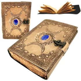   Jurnal Giftdeco H076, piele de bivol și metal, 18 x 13 cm, stil retro, vintage