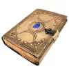 Jurnal Giftdeco H076, piele de bivol și metal, 18 x 13 cm, stil retro, vintage