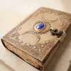 Jurnal Giftdeco H076, piele de bivol și metal, 18 x 13 cm, stil retro, vintage
