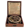 Busolă decorativă Giftdeco CSD361/8 din alamă și lemn, diametru 20 cm