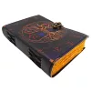 Jurnal Giftdeco AH18, piele de capra, 18 x 13 cm, stil retro, vintage