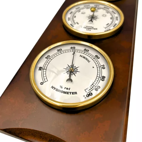 Stație meteo Giftdeco YG336, barometru, termometru și higrometru, lemn, 36 cm