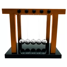   Pendul Newton decorativ Giftdeco YG1300F, metal și lemn, 19 x 15 x 15,5 cm, stil modern, clasic