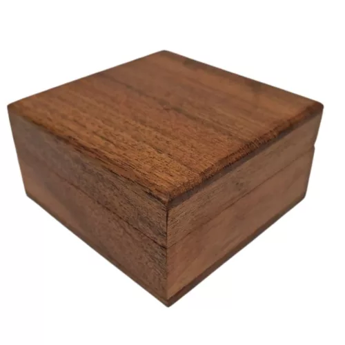 Cutie cadou Giftdeco, lemn, 8 x 8 x 4 cm