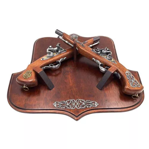 Obiect decorativ La Balestra TR-237, metal și lemn, lungime 37 cm