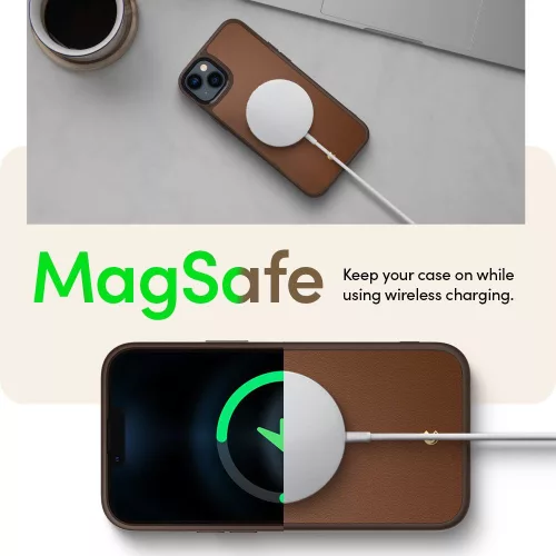Husa Spigen Cyrill Kajuk Mag MagSafe pentru Apple iPhone 14 Plus/15 Plus Maro