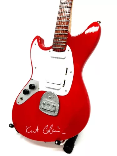 Miniatură chitara Indomini MGT-0277, Kurt Cobain, Nirvana, scale 1:4., lemn de mahon, 27,5cm x 9cm x 0,8cm