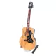 Miniatură chitară Indomini MGT-0284, stil Elvis, lemn de mahon, înălțime 24,5 cm