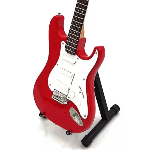 Miniatură chitara Indomini MGT-0581, Dire Straits Mark Knopfler, lemn de mahon, plastic și metal