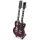 Miniatură chitara Indomini MGT-2059, Led Zeppelin Jimmy Page Double Neck, lemn de mahon, plastic și metal