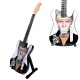 Miniatură chitara Indomini MGT-8976, Inspired by David Bowie, lemn de mahon, plastic și metal, înălțime 27,5 cm, lățime 9 cm, stil clasic