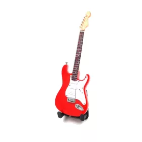   Miniatură chitara Indomini BMG-009, 15cm Mark Knopfler style, lemn de mahon, plastic și metal, 15,5 x 6 x 0,4 cm